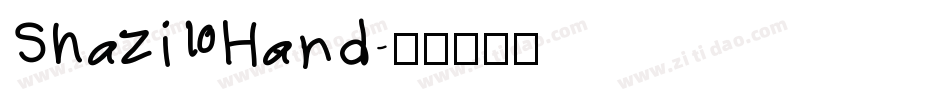 Shazi Hand字体转换